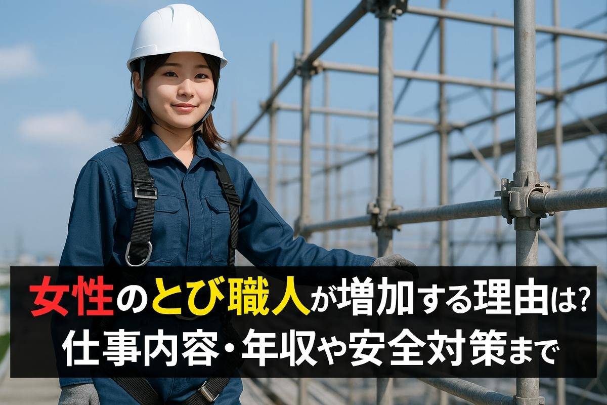 女性の鳶職人が増える理由とは？仕事内容・給料や安全対策まで徹底解説