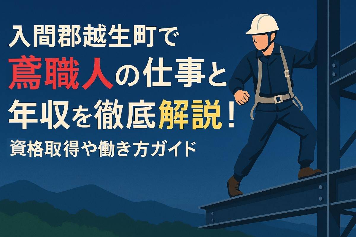 入間郡越生町で鳶職人の仕事と年収を徹底解説！資格取得や働き方ガイド
