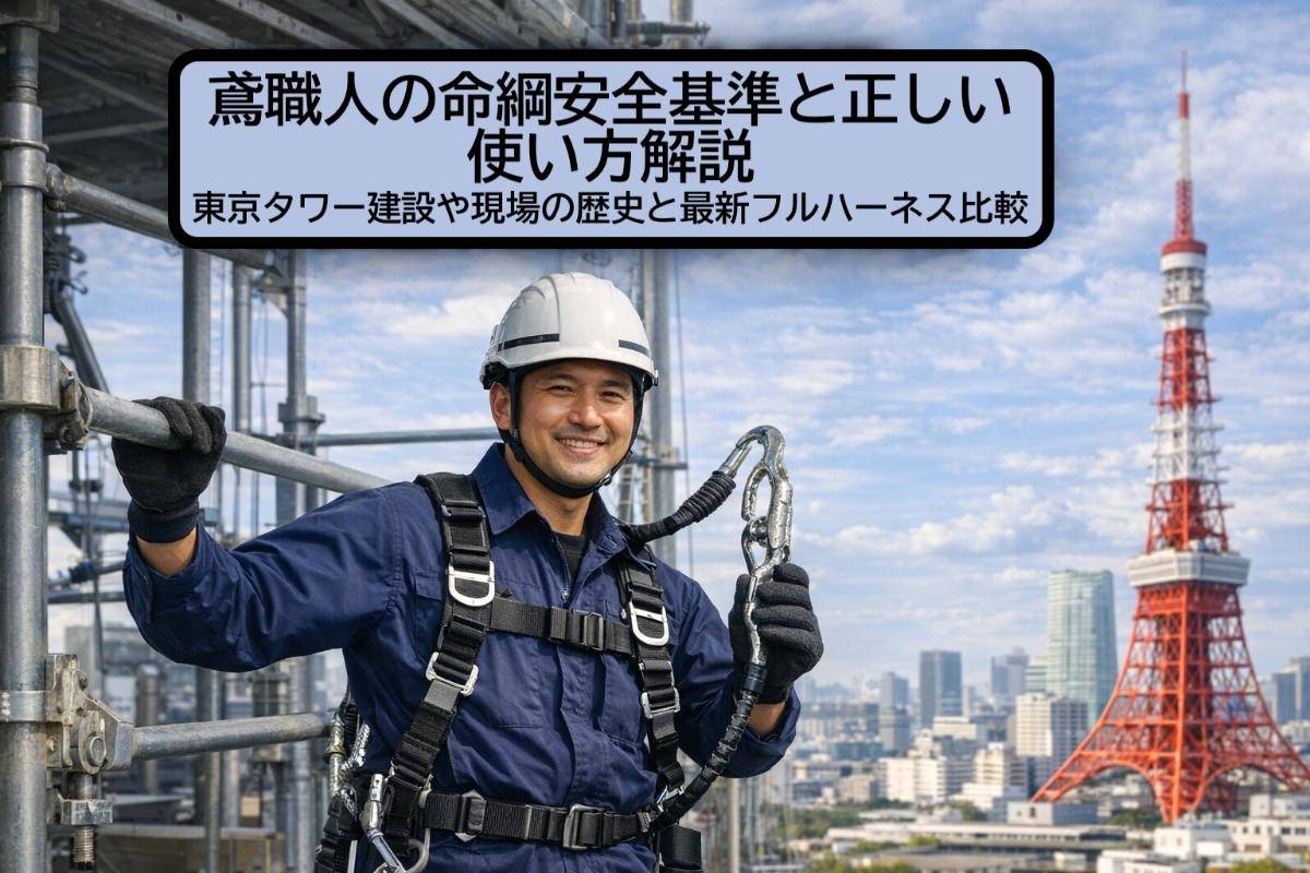 鳶職人の命綱安全基準と正しい使い方解説｜東京タワー建設や現場の歴史と最新フルハーネス比較