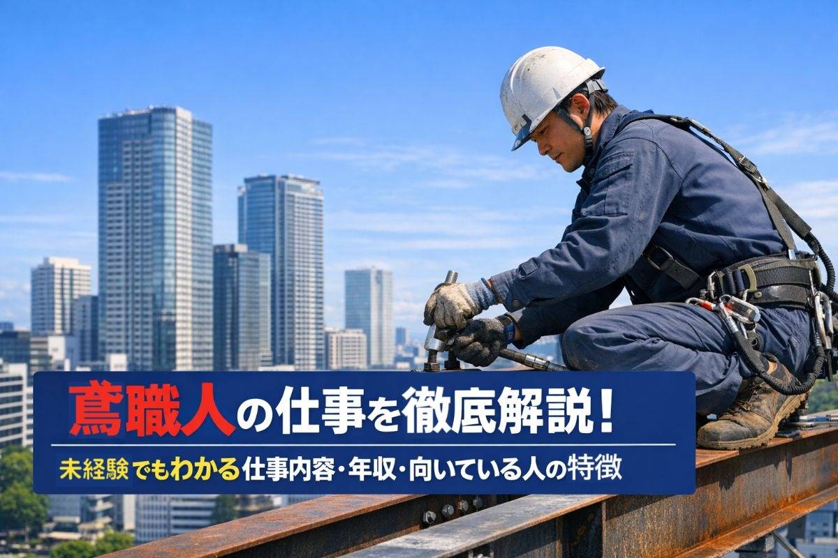 鳶職人の仕事を徹底解説！未経験でもわかる仕事内容・年収・向いている人の特徴
