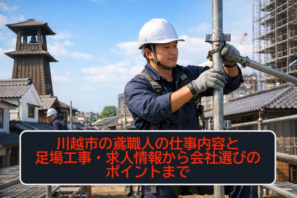川越市の鳶職人の仕事内容と足場工事・求人情報から会社選びのポイントまで