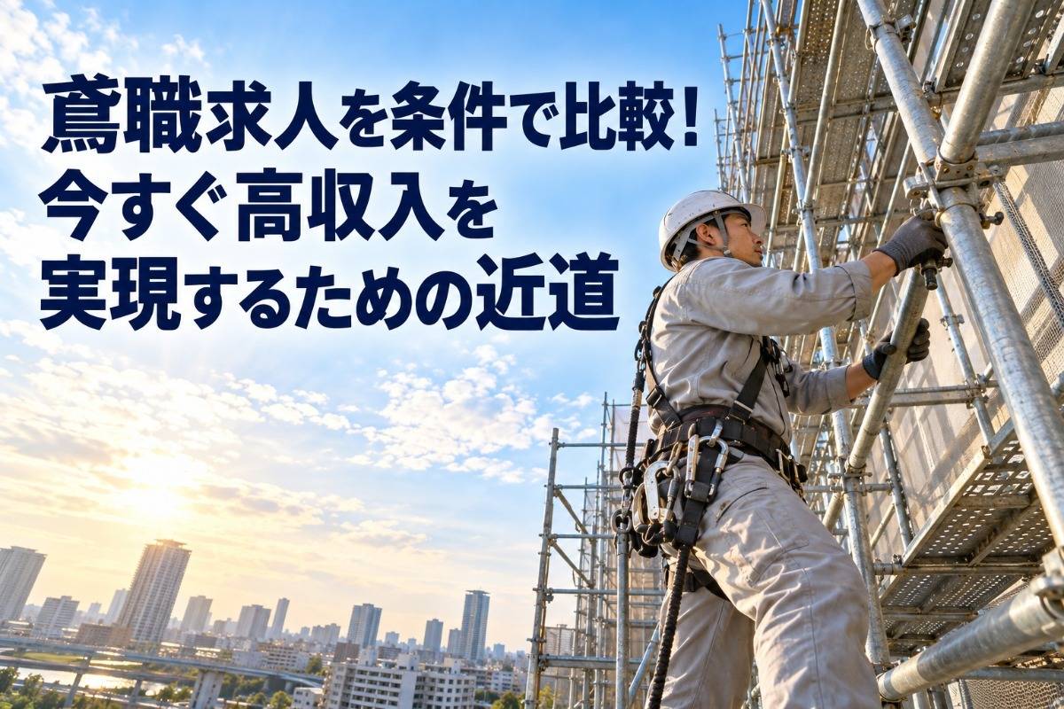 鳶職求人を条件で比較！今すぐ高収入を実現するための近道